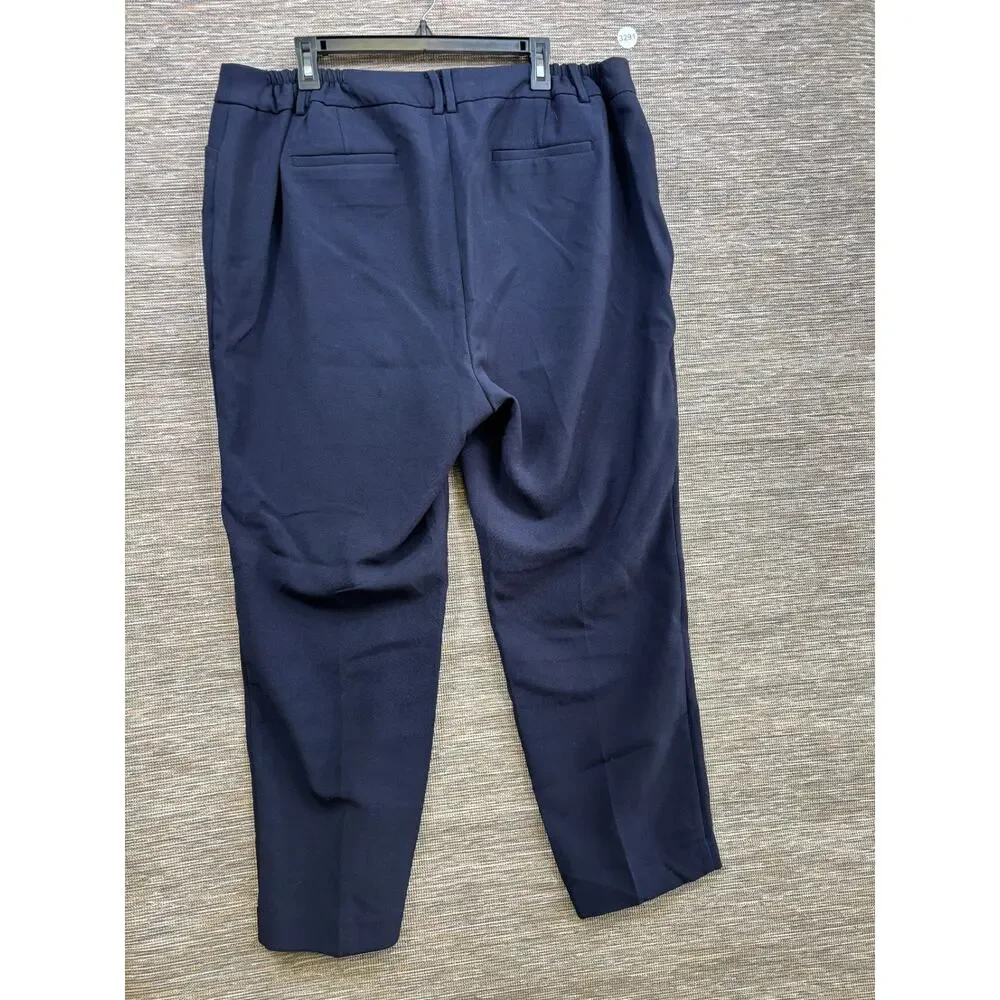 Talbots Indigo Blue Straight Leg Trouser Slacks Career Office Women's 20W Pants